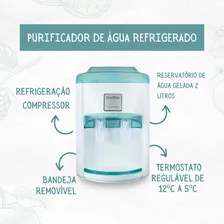 Purificador de Água Refrigerado por Compressor Latina Pa355 Verde 110V Foto mini 2