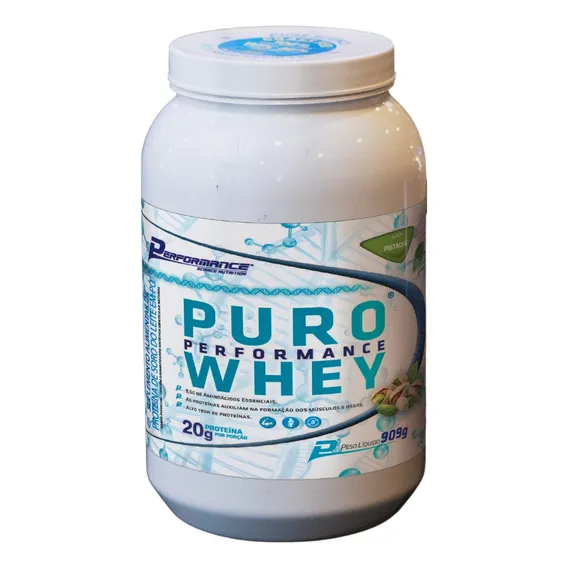 Puro Performance Whey Pote 909g - Performance Sabor Pistache Foto 1