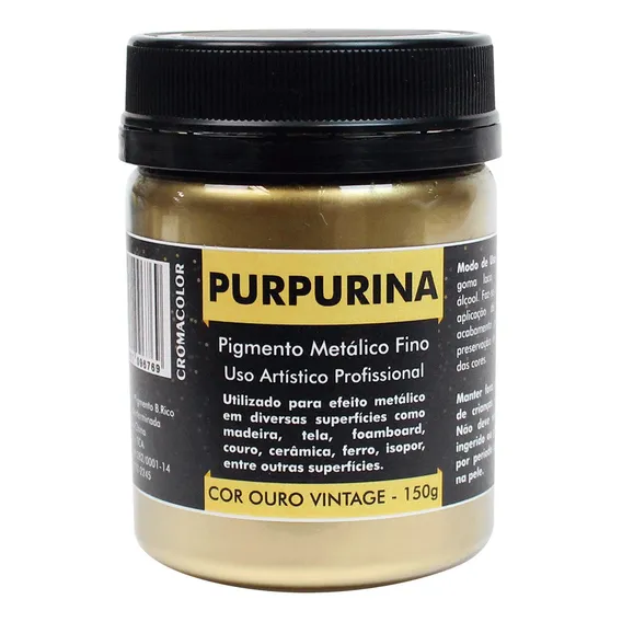 Purpurina Cromacolor 150g Ouro Vintage Foto 1