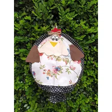Puxa Saco De Cozinha Bordado Coruja E Galinha Foto mini  2