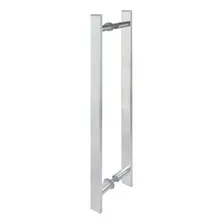 Puxador Aluminio Duplo Porta Pivotante Chato 50 Cm Brilhoso Foto  mini 1