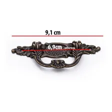 Puxador Colonial Alça P Moveis Antigo Gaveta Cristaleira 6pc Foto mini 2