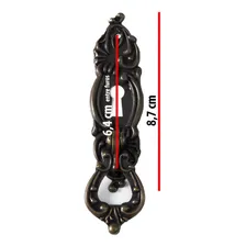 Puxador Colonial Cristaleira Luiz Xv Guia Chave Espelho 2 Pc Foto mini 3