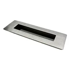 Puxador Concha Embutir Porta Gaveta Inox Escovado 15cm Foto mini 1