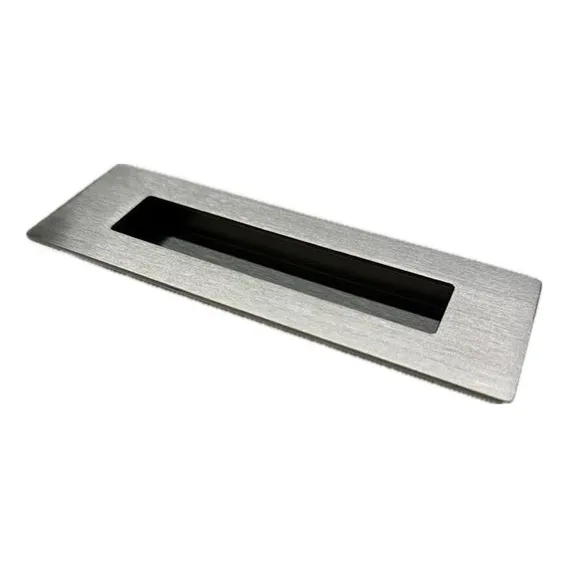 Puxador Concha Embutir Porta Gaveta Inox Escovado 15cm Foto 1