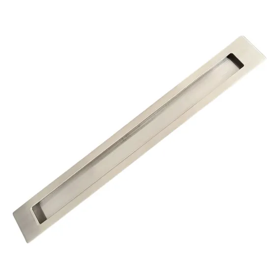 Puxador Concha Embutir Porta Inox 304 Escovado 45 Cm Foto 1