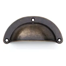 Puxador Concha Preto Fosco Para Moveis Com 6 Unidade Puxador Cor Ouro velho Foto mini 1