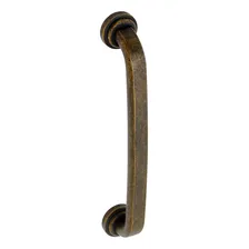 Puxador De Gaveta Vintage Colonial Retrô Latao Maciço Bronze Foto mini  3