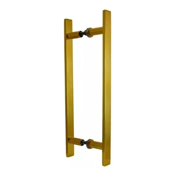 Puxador Duplo 1 Mt 1 - Dourado - Porta Madeira/ Vidro Foto 1