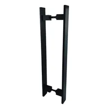 Puxador Duplo 40 Cm - 1 Preto Fosco - Porta Madeira/vidro Foto mini 1