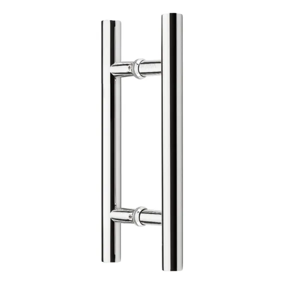 Puxador Duplo Cleveland Inox 1 Metro Porta Madeira/vidro Cor Polido Foto 1