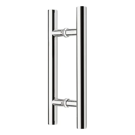 Puxador Duplo Cleveland Inox 80cm Para Porta Madeira/vidro Cor Polido Foto 1