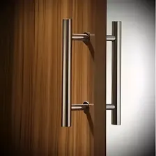 Puxador Duplo Cleveland Inox 80cm Para Porta Madeira/vidro Cor Polido Foto mini 4