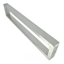Puxador H 80 Cm Quadrado Duplo Pisa Inox Escovado Soprano Foto mini 1