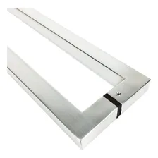 Puxador H 80 Cm Quadrado Duplo Pisa Inox Escovado Soprano Foto mini 3