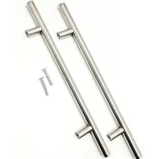 Puxador Haste Redondo Inox Escovado 448mm Porta Guarda Roupa Renna Foto mini 2