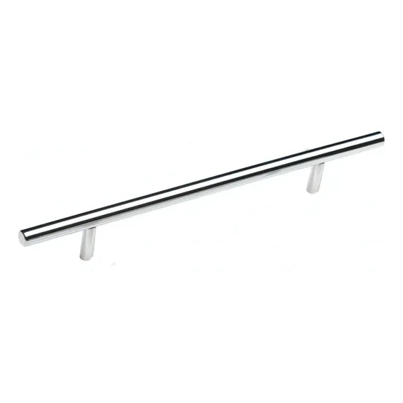 Puxador Haste Redondo Inox Escovado 448mm Porta Guarda Roupa Renna Foto 1
