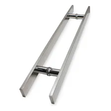Puxador Inox Chato 100cm (1,0 Metro) Polido Duplo Foto mini 3