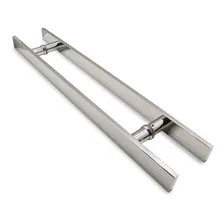 Puxador Inox Chato 20 Centímetros Polido Duplo Foto mini 4