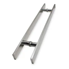 Puxador Inox Chato 20 Centímetros Polido Duplo Foto  mini 1