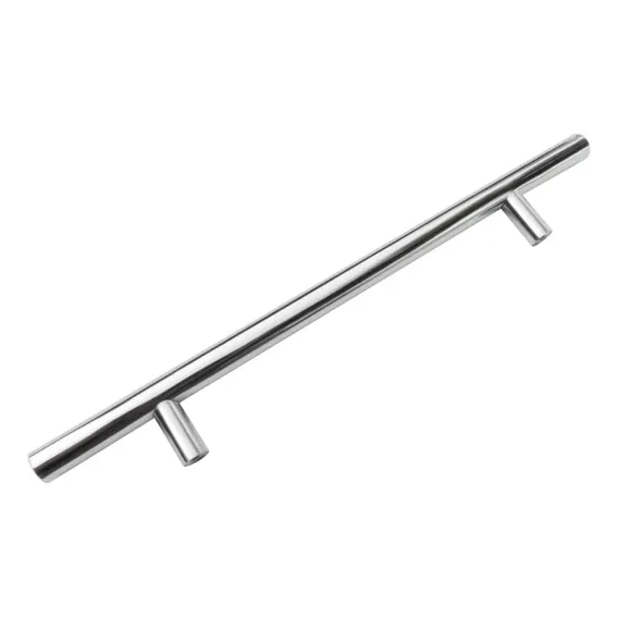 Puxador Inox Para M贸veis Gaveta Porta Haste Redondo 15cm Cor Inox Polido Lisa Foto 1