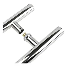 Puxador Inox Polido para porta alumínio vidro 45cm tubular AGS h05 redondo 32x300x450 Foto mini 2