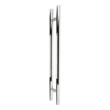 Puxador Inox Polido para porta alumínio vidro 45cm tubular AGS h05 redondo 32x300x450 Foto mini 3