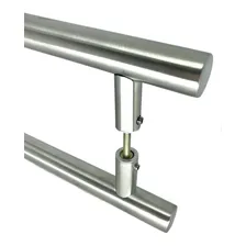 Puxador Inox Porta Pivotante Madeira Vidro Escovado 80cm Cor Inox escovado Foto mini  3