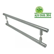Puxador Inox Porta Pivotante Madeira Vidro Escovado 80cm Cor Inox escovado Foto  mini 1