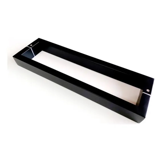 Puxador Inox Tipo C Para Porta 40x20 40cm Cor Preto Lisa Foto 1