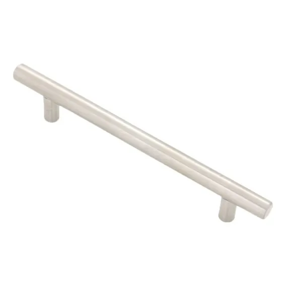 Puxador M贸veis Inox Haste Redonda Escovado 96mm Lisa Foto 1
