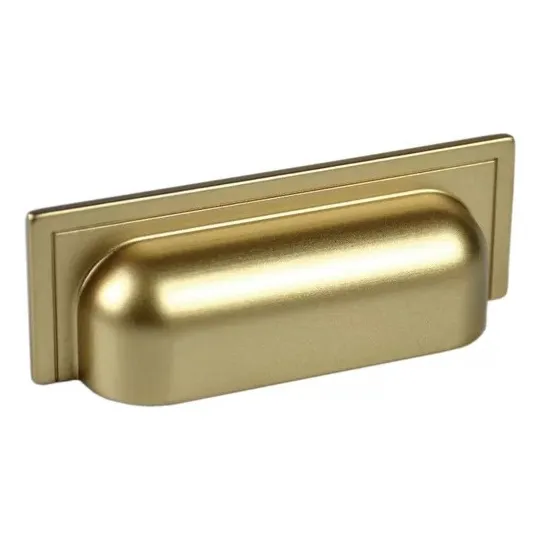 Puxador Para Móvel Concha Plymouth Zp5420 Dourado 80mm Zen Foto 1