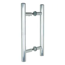 Puxador para o lado não aplica Confiança Metais Puxador Tubular Puxador Tubular Duplo AlumÃnio color prateado cromado unidadepor unidad Foto mini 1