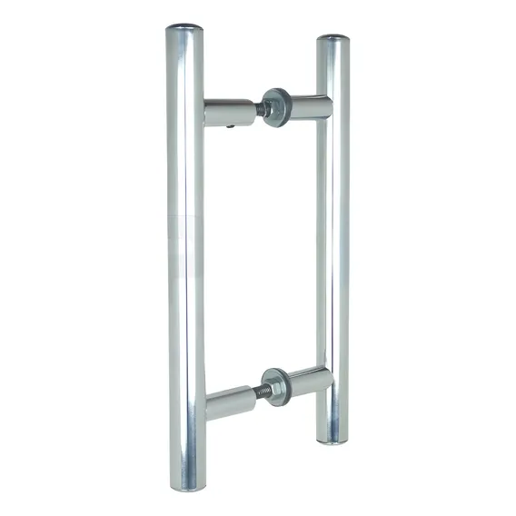 Puxador para o lado não aplica Confiança Metais Puxador Tubular Puxador Tubular Duplo AlumÃnio color prateado cromado unidadepor unidad Foto 1