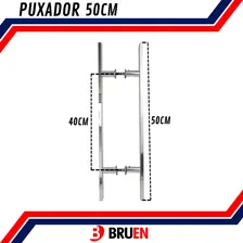 Puxador Para Porta De Madeira / Vidro e PortÔes de Correr 50cm ( Entre-Furos 40cm ) - Duplo (par) Foto mini 2