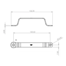 Puxador Pegador Alça Inox Grande 13,6cm Barco Lancha Iate Foto mini 2
