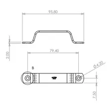 Puxador Pegador Alça Inox Pequeno 9,5cm Barco Lancha Iate Foto mini  2