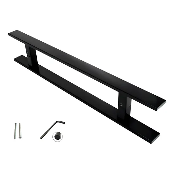 Puxador Porta Pivotante Preto 150 Cm Inox Porta Cerrata Foto 1