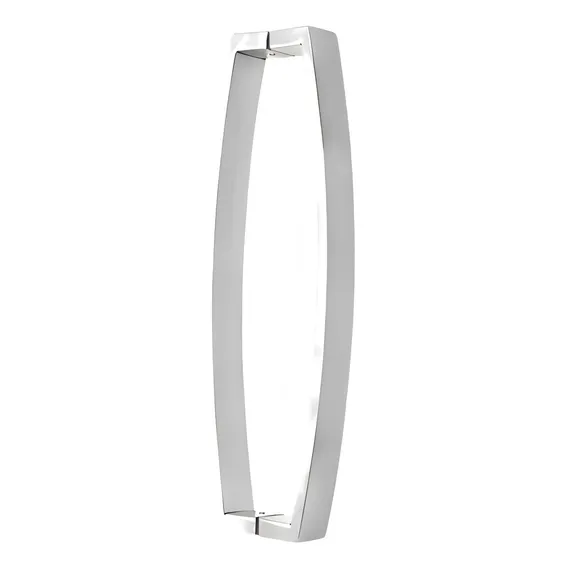 Puxador Retangular 600mm 40x10 Inox Escovado - Silvana 2pçs Foto 1