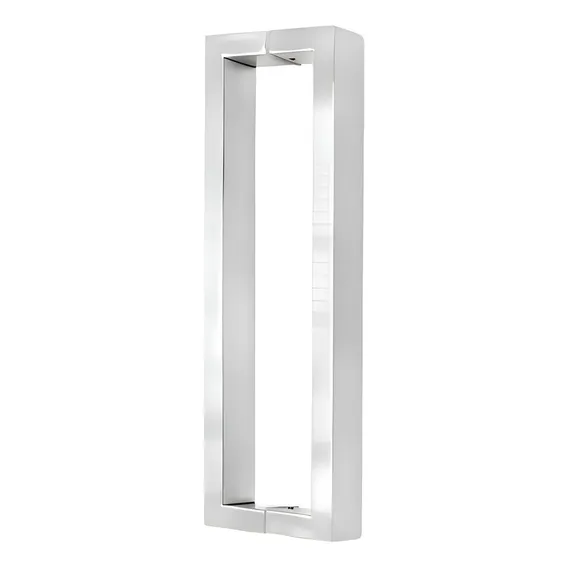 Puxador Retangular 800mm 40x20 Inox Escovado - Silvana 2pçs Foto 1