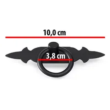 Puxador Rustico + Dobradiças Rustica Na Cor Preto Kit 13 Pcs Foto mini 4