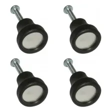Puxador Simples Box Banheiro Acrilico Abrigo Pia Kit 4 Pcs Cor Preto Foto mini 1