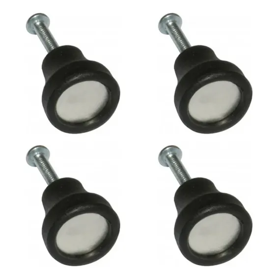 Puxador Simples Box Banheiro Acrilico Abrigo Pia Kit 4 Pcs Cor Preto Foto 1
