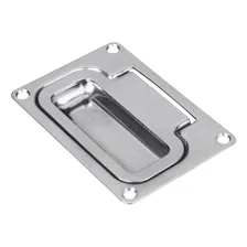 Puxador Tampa Argola Inox C/ Mola 70x100mm Barco Lancha Iate Foto  mini 1