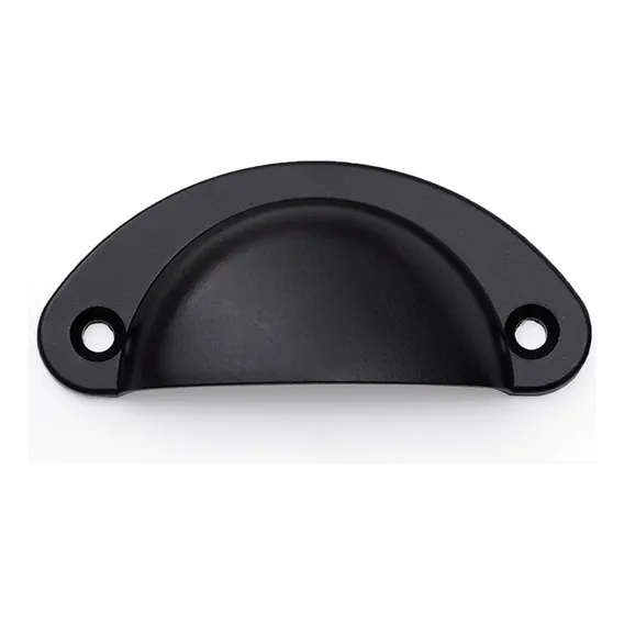 Puxadores Moveis Puxador Concha Puxador Colonial Kit 14 Pçs Cor Preto fosco Foto 1