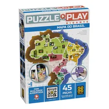 Puzzle Play Gigante Mapa Do Brasil 45 Peças 03635 - Grow Foto mini 1