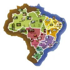Puzzle Play Gigante Mapa Do Brasil 45 Peças 03635 - Grow Foto mini 3
