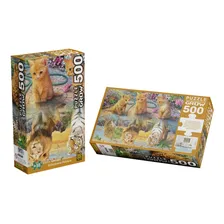 Puzzle / Quebra-cabeça Grow 500 Adoráveis Felinos 04568 Foto mini 2