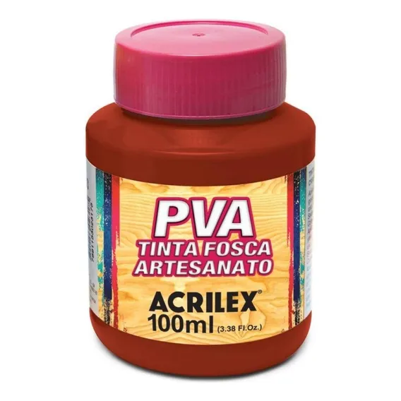 Pva Tinta Fosca 100ml Para Artesanato Acrilex - Cores Cor Cerâmica Foto 1