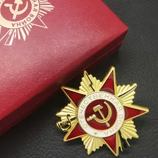 Qlty Medalha da Guerra Patriótica Soviética,medalha de Broche de Lembrança da Segunda Guerra Mundial,insígnia de Medalha Militar,insígnia de Metal,broche de Decoração Militar Soviética Foto mini  3